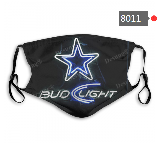 NFL 2020 Dallas Cowboys #8 Dust mask with filter->nfl dust mask->Sports Accessory